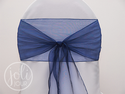 Noeud En Organza Bleu Nuit Joli Jour